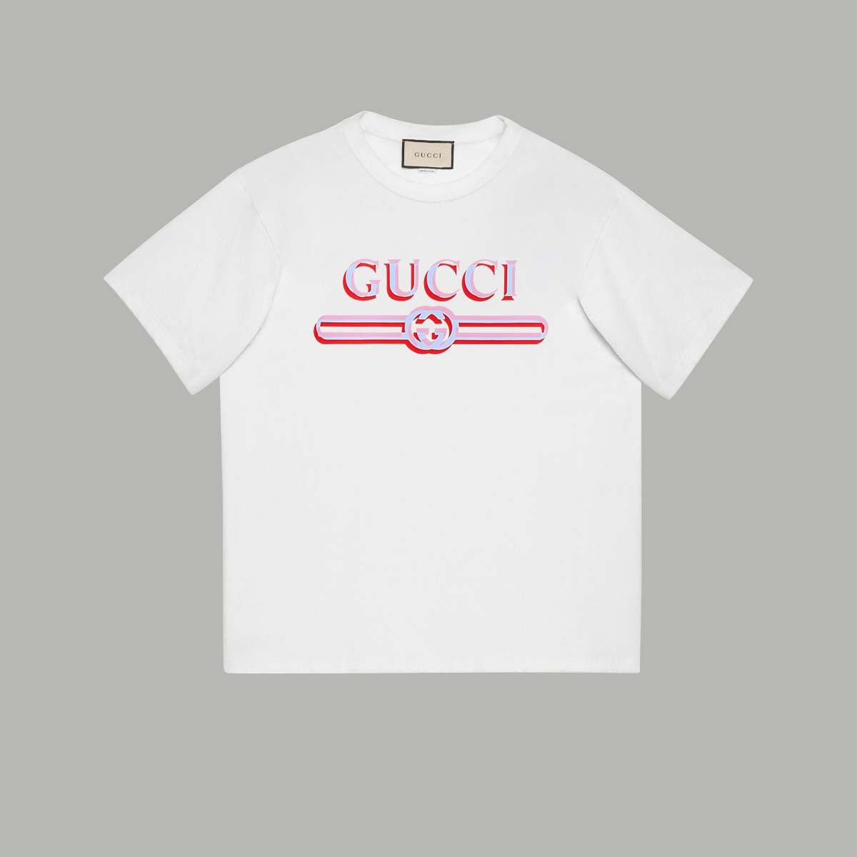 Gucci Signature GG Logo Print T-Shirt