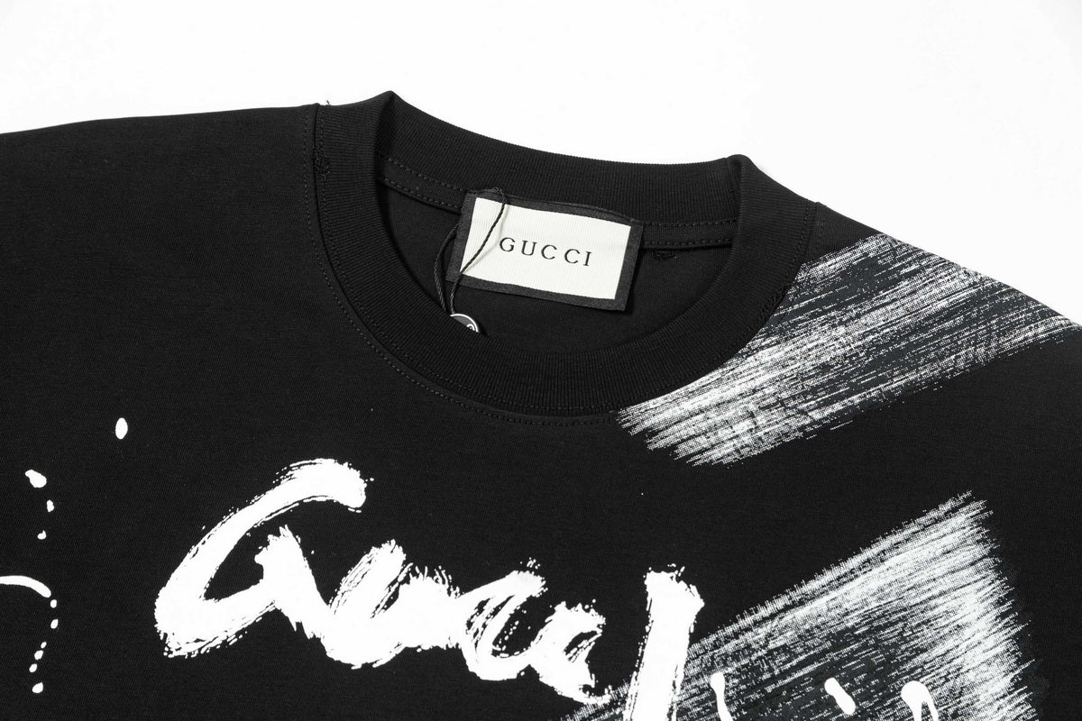Gucci Graffiti Brushstroke Logo T-Shirt