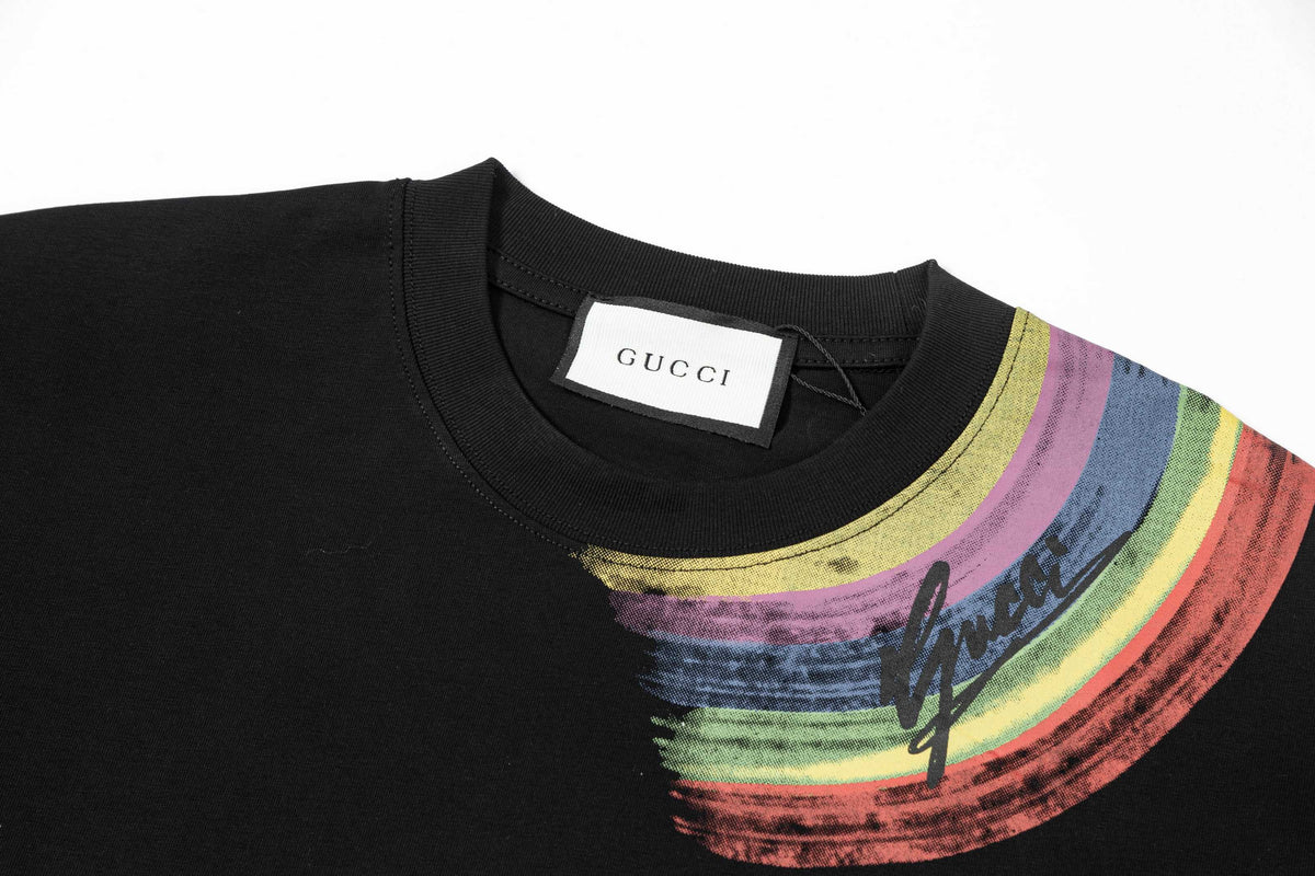 Gucci Rainbow Graffiti Signature T-Shirt