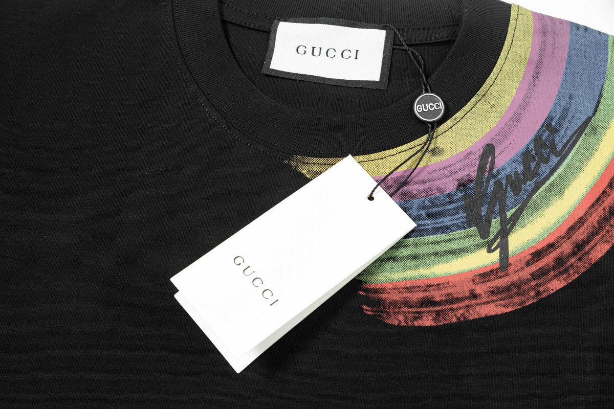 Gucci Rainbow Graffiti Signature T-Shirt