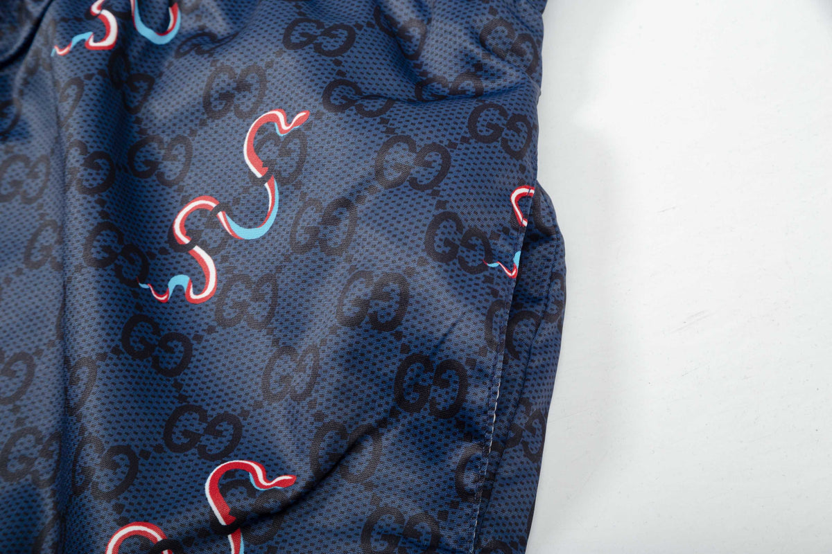 Gucci Signature GG Monogram Snake Print Shorts