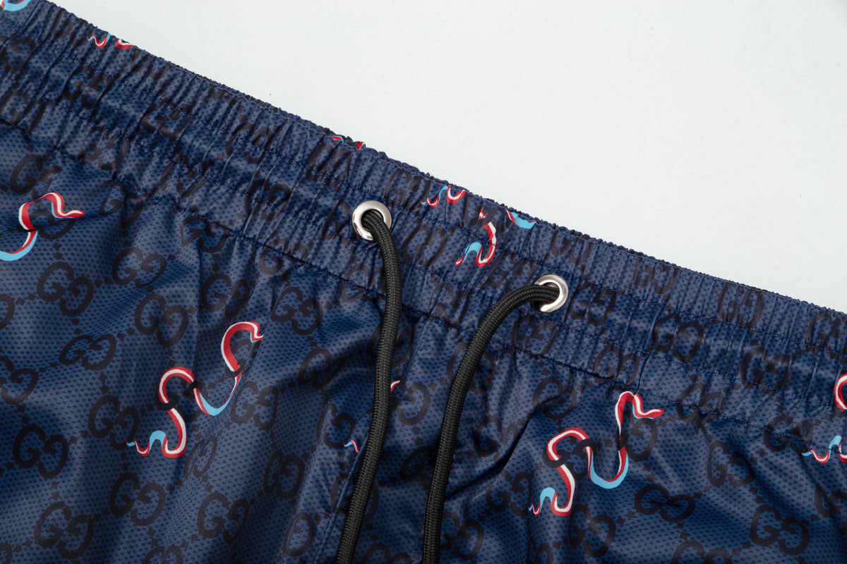 Gucci Signature GG Monogram Snake Print Shorts