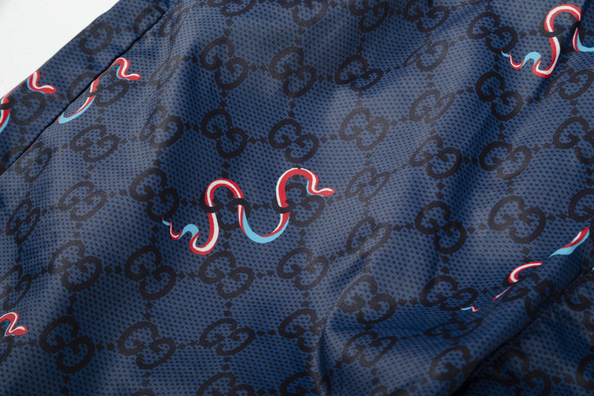 Gucci Signature GG Monogram Snake Print Shorts