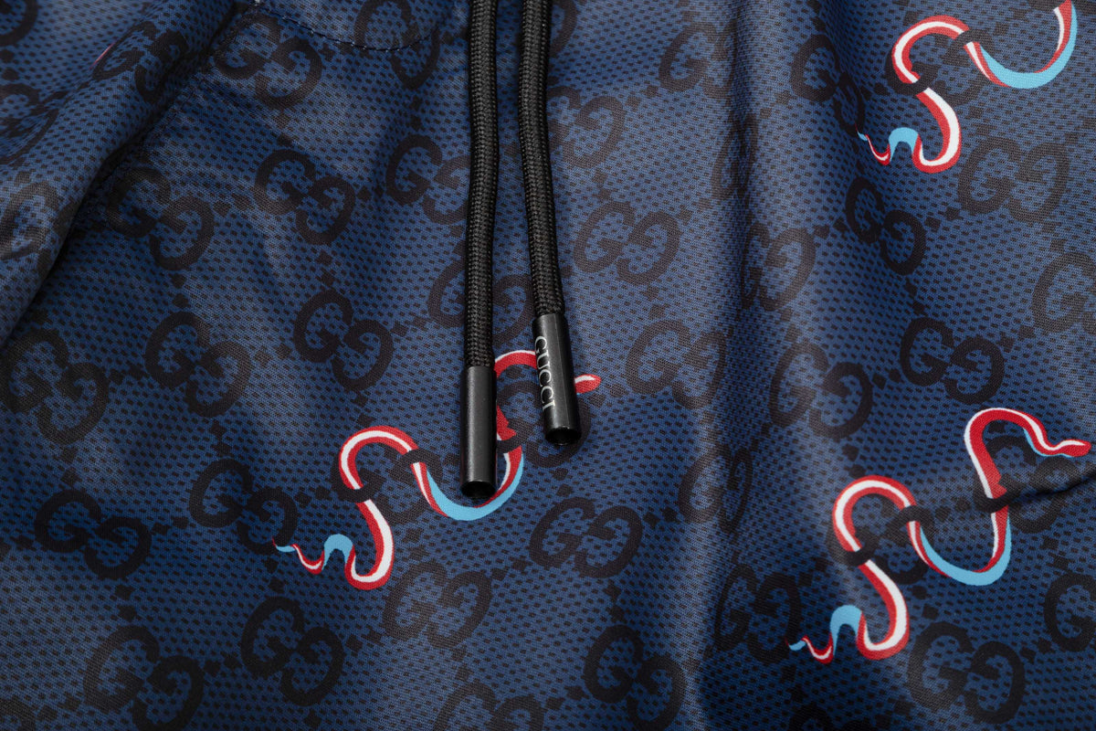 Gucci Signature GG Monogram Snake Print Shorts