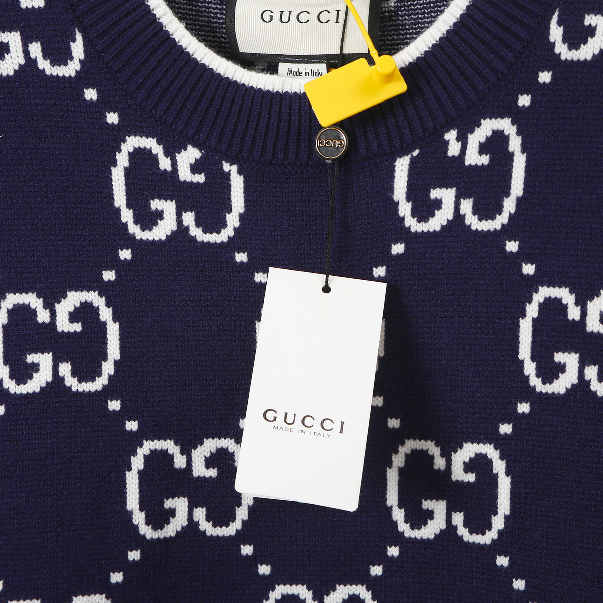 Gucci Unisex 8338 Jacquard Crewneck Sweater