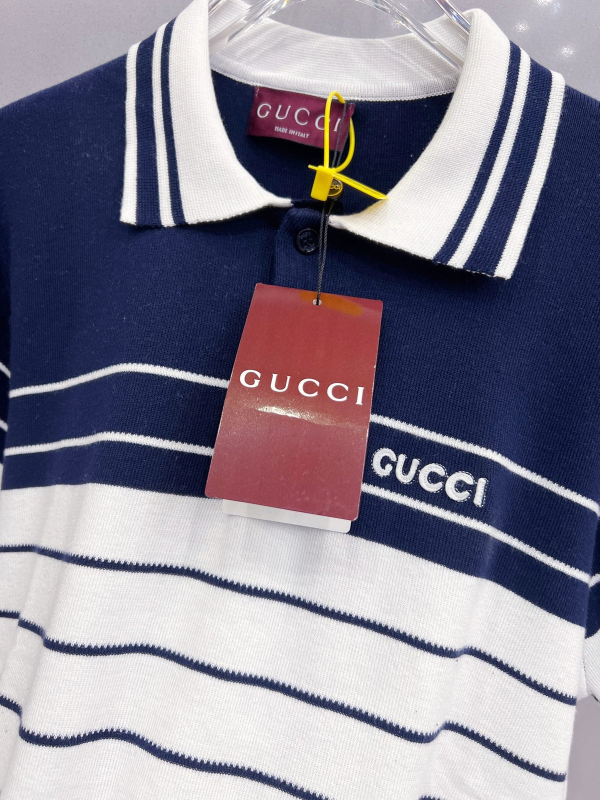 Gucci Unisex G805 Jacquard Polo Sweater