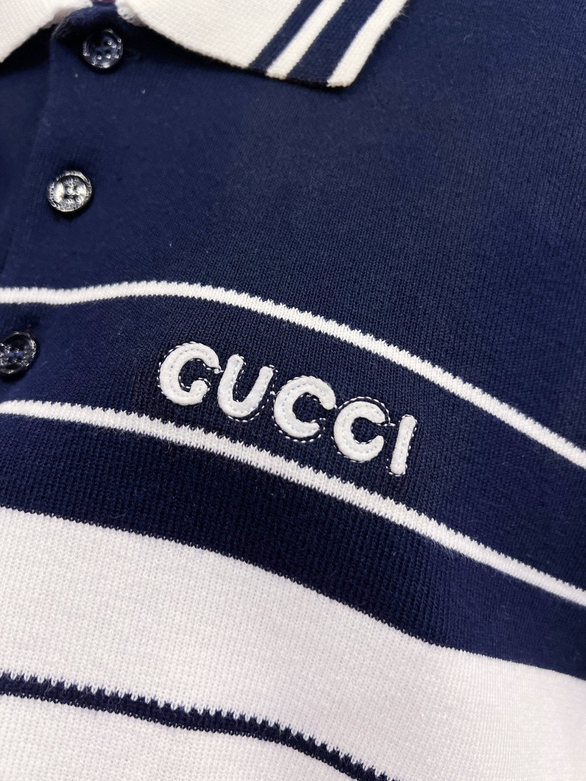 Gucci Unisex G805 Jacquard Polo Sweater