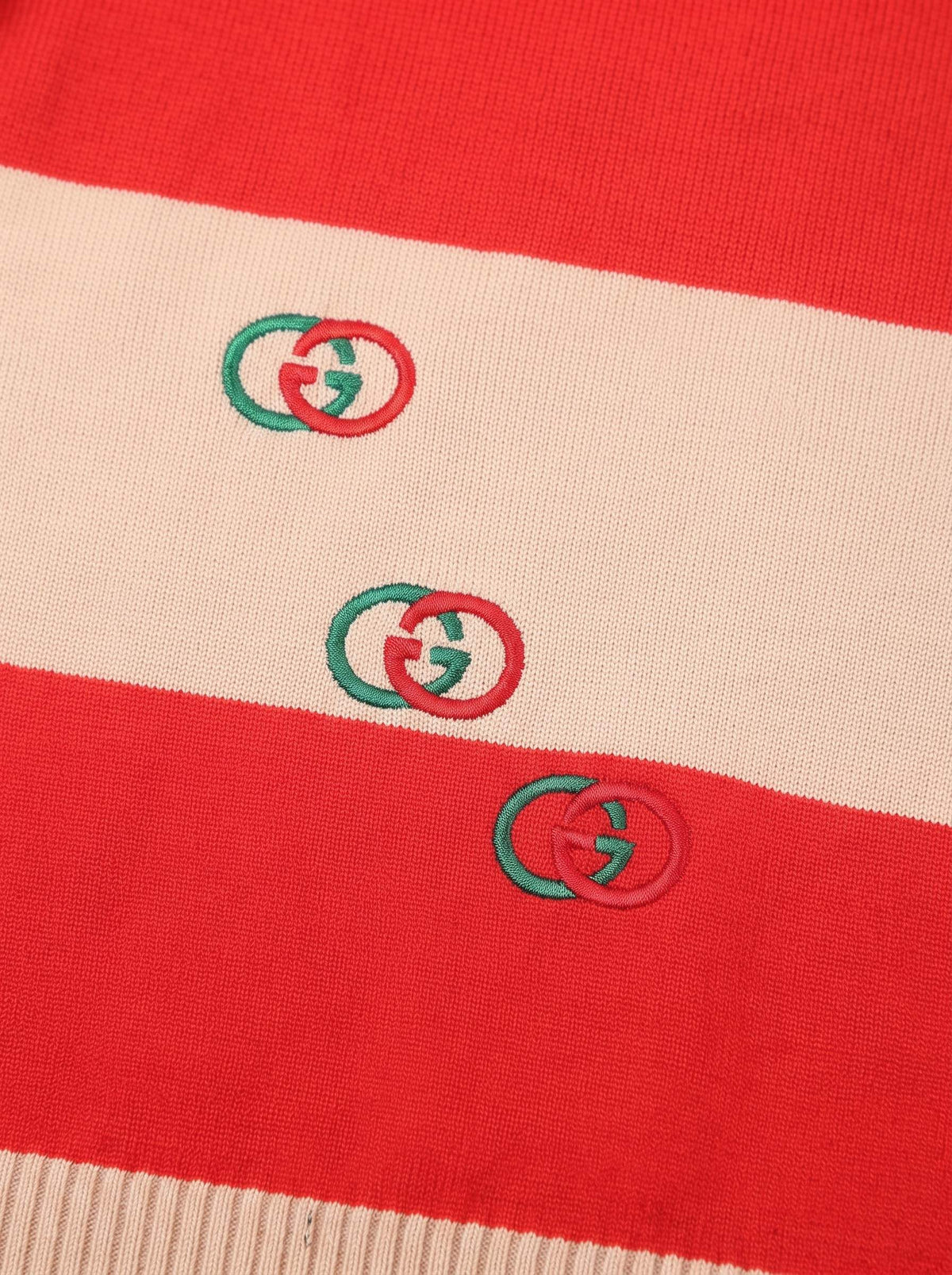 Gucci Unisex Striped Polo Sweater