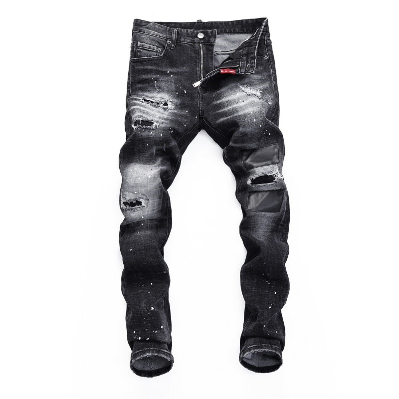 dsquared2 Hole spray ink wash Jeans