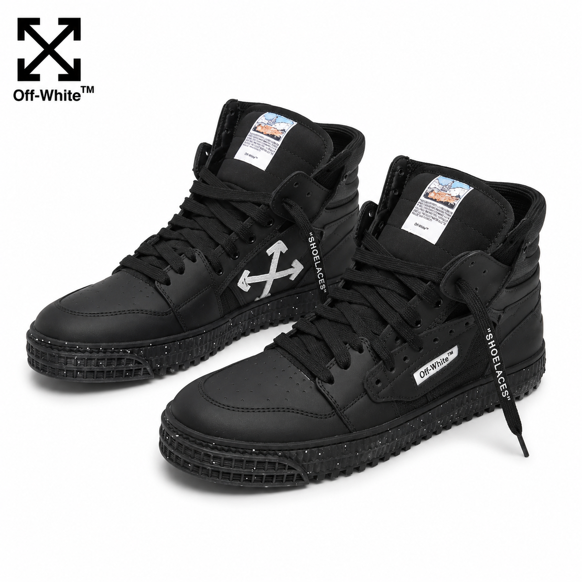 Off-White  Arrow Logo Leather Sneakers #34