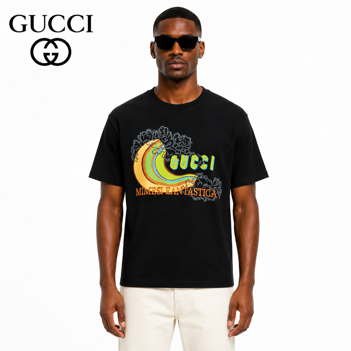 Gucci Mimesi Fantastica Wave Print T-Shirt