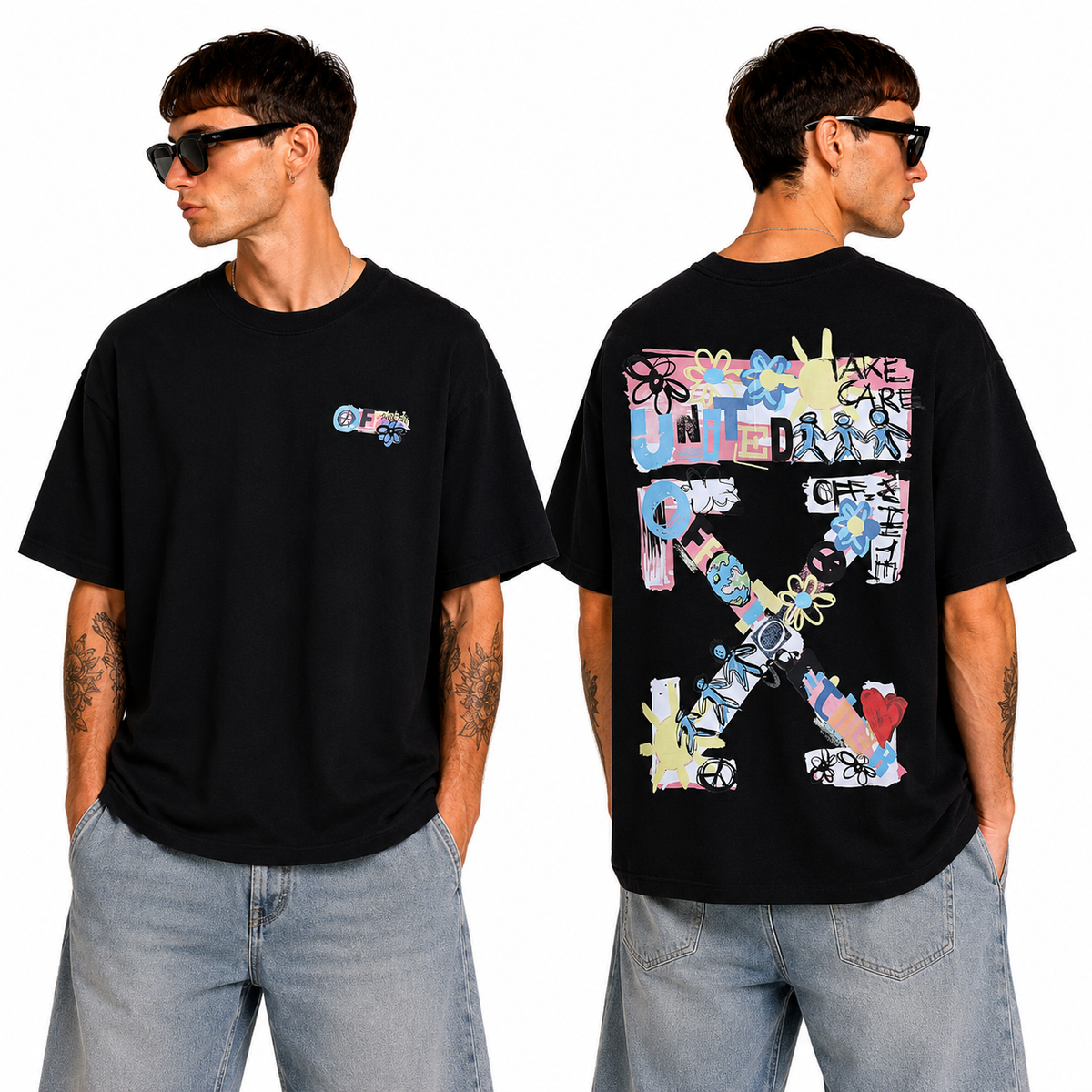 OFF-White  Arrow logo print T-shirt#85