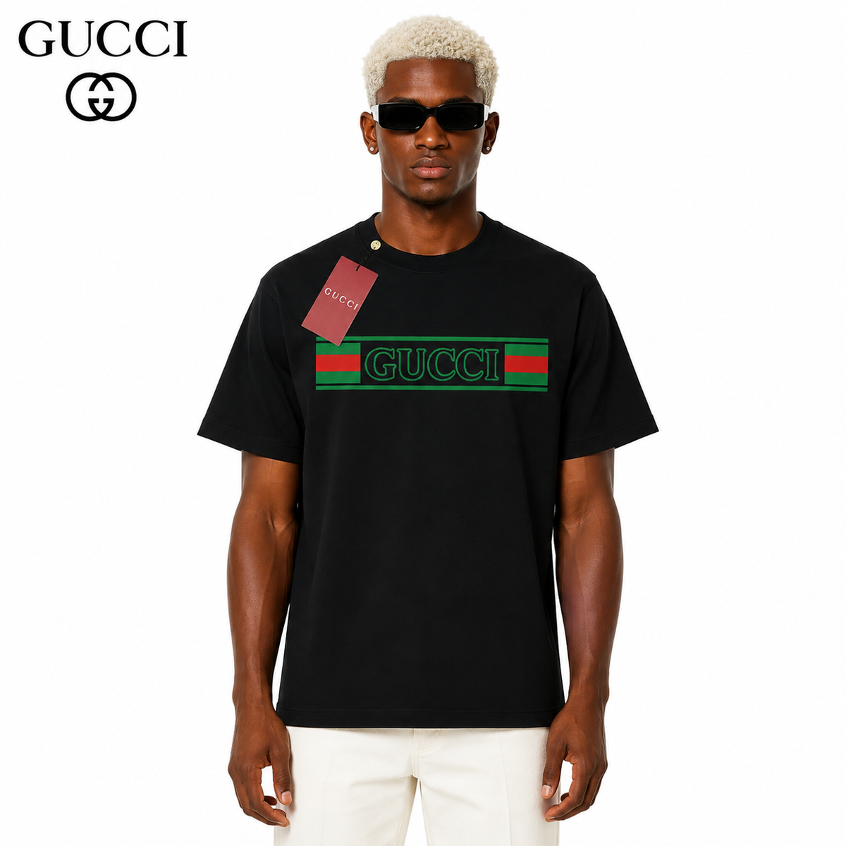 Gucci Stripe Logo Band T-Shirt