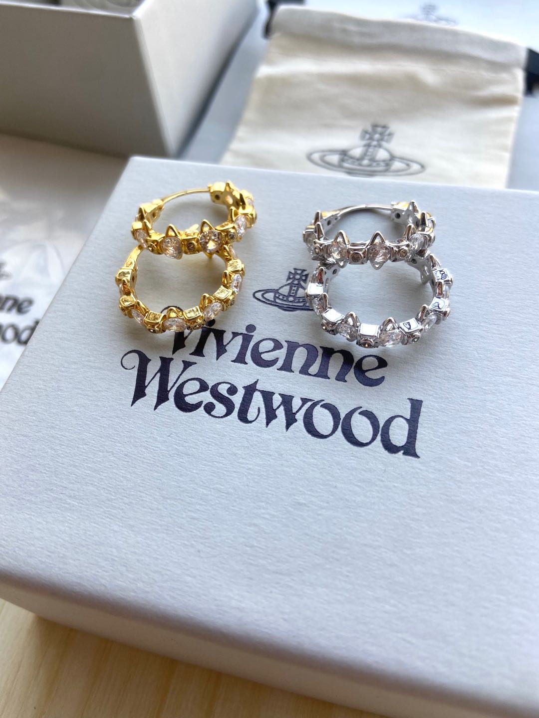 Vivienne Westwood Full-Rhinestone Earrings