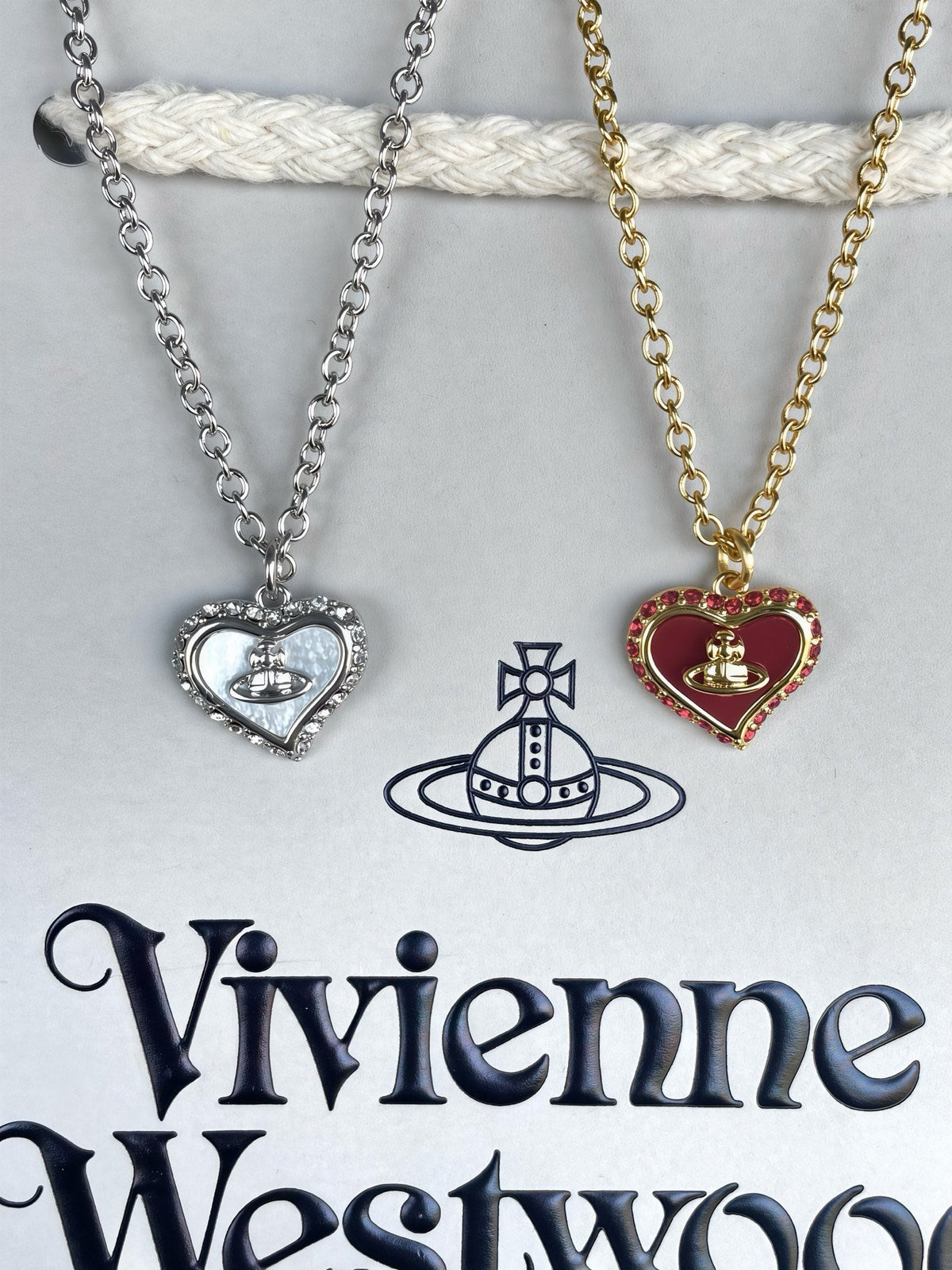 Vivienne Westwood 2026 Shell & Rhinestone Collarbone Necklace