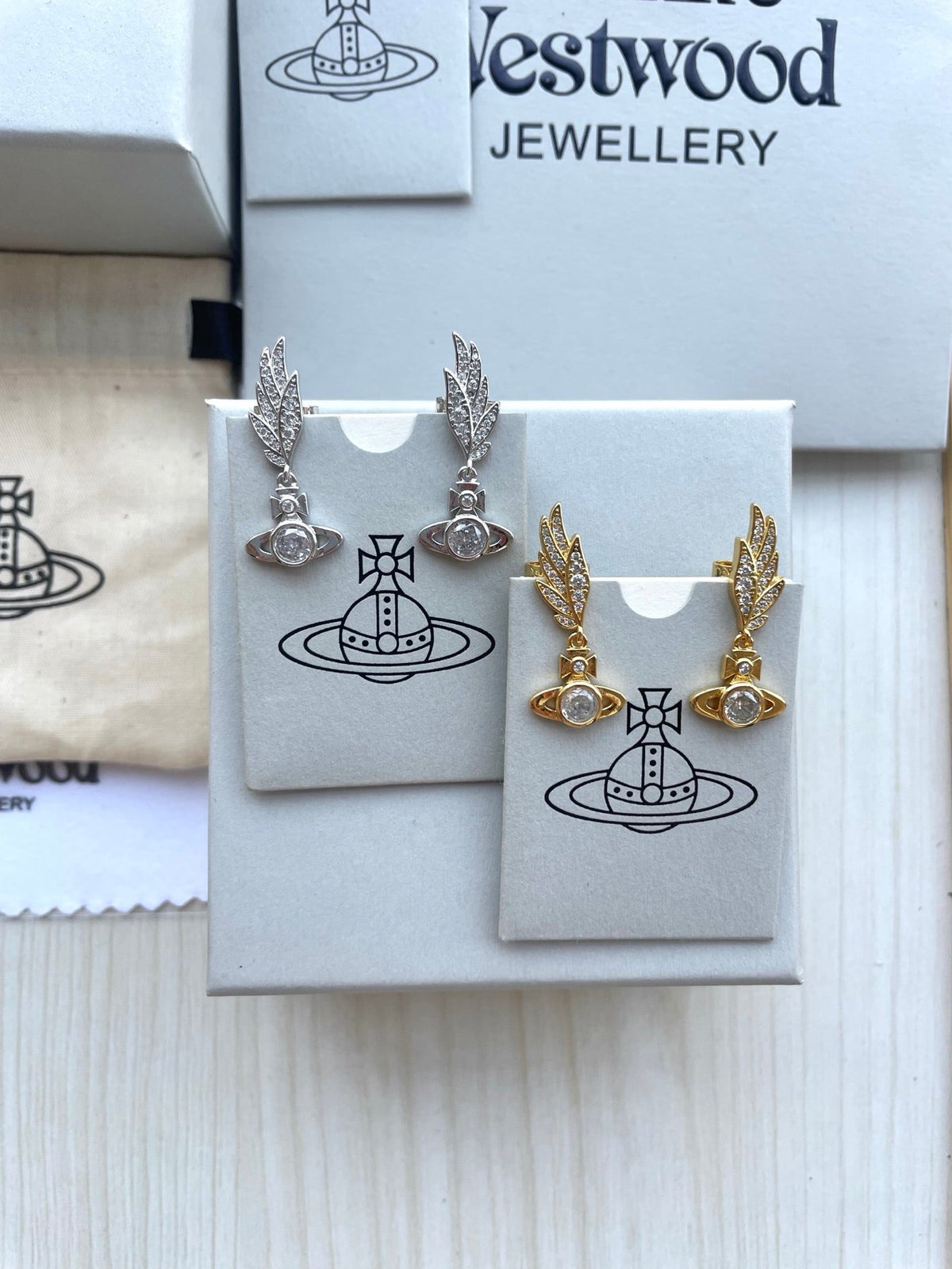 Vivienne Westwood Full-Rhinestone Earrings