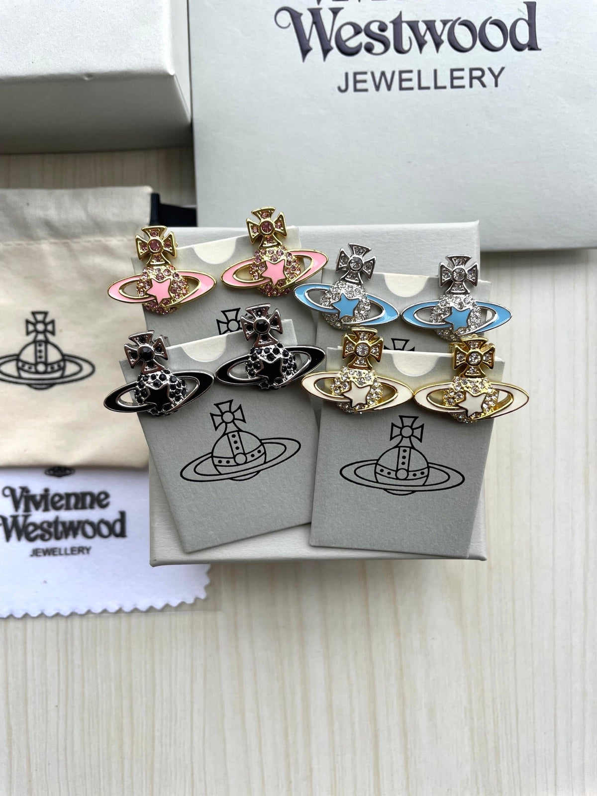 Vivienne Westwood Saturn Planet Stud Earrings
