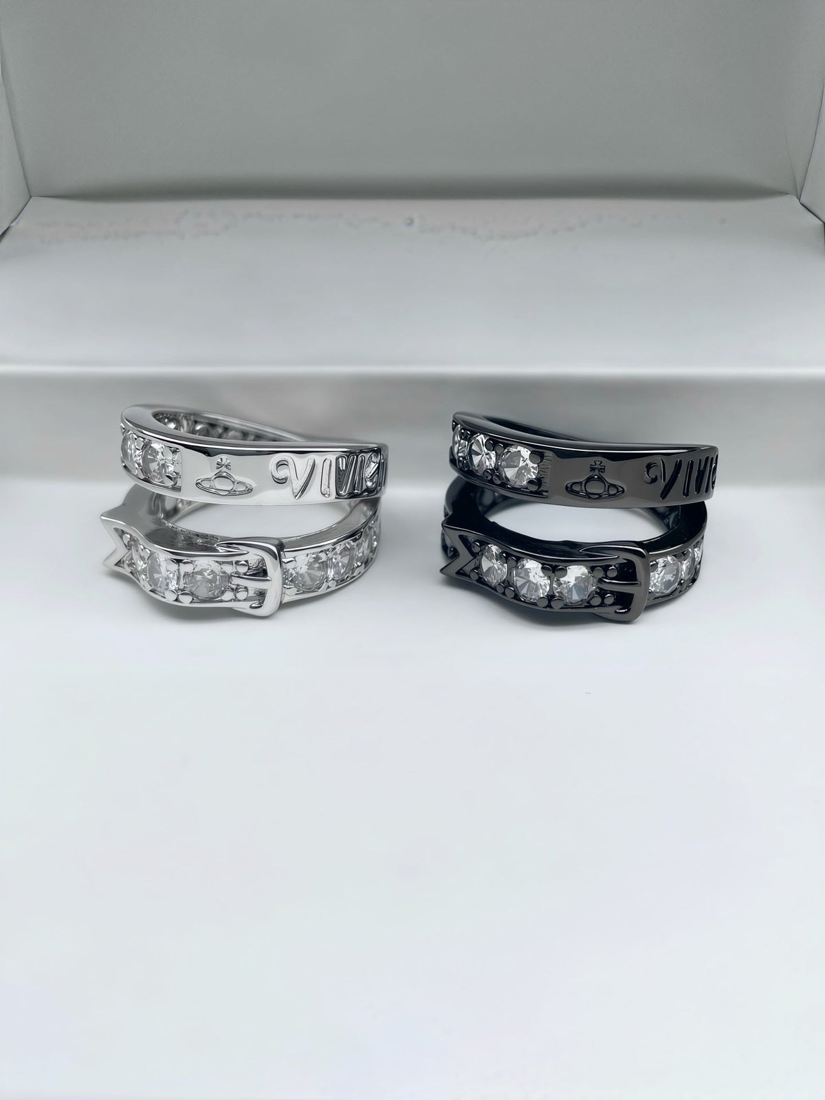 Vivienne Westwood Full-Rhinestone Letter Ring