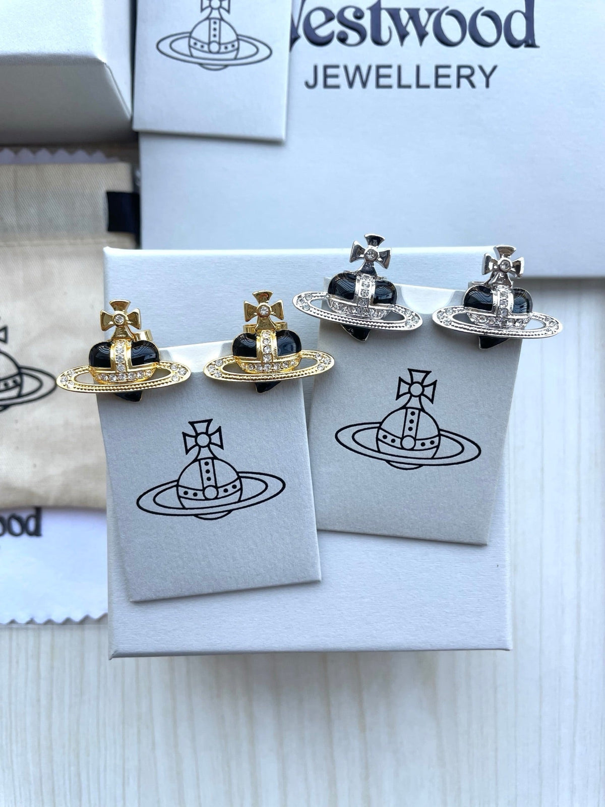 Vivienne Westwood Rhinestone Stud Earrings