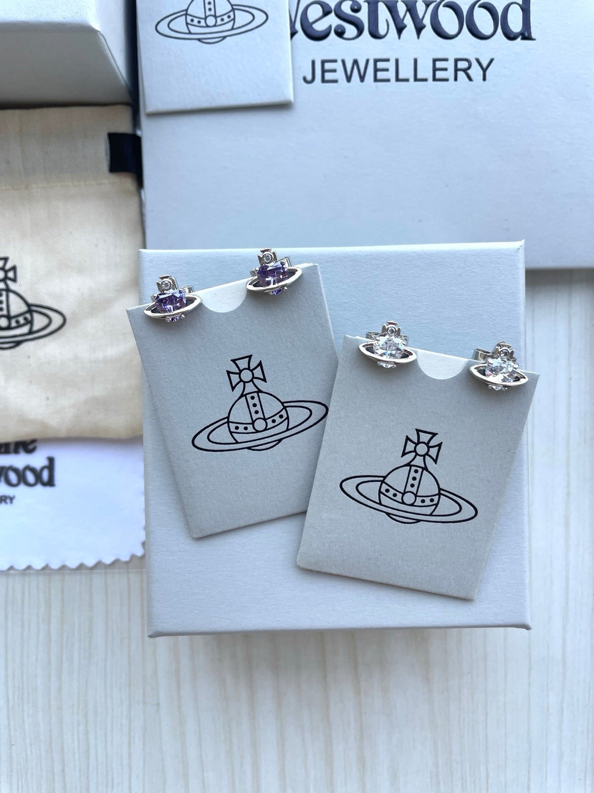 Vivienne Westwood Rhinestone Stud Earrings