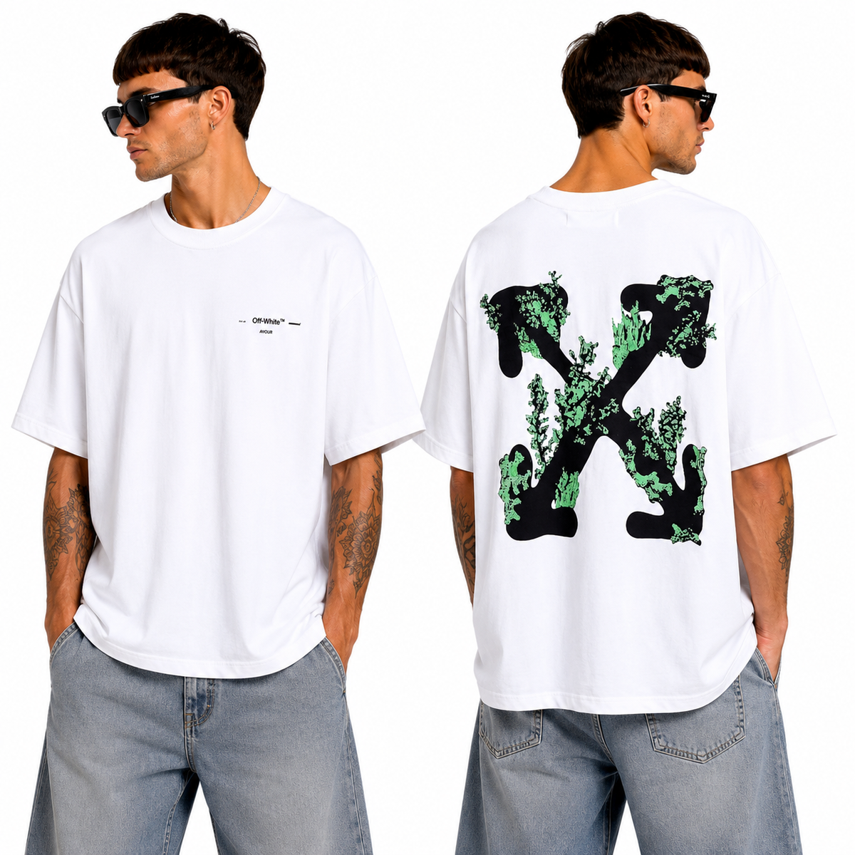 OFF-White  Arrow logo print T-shirt#81