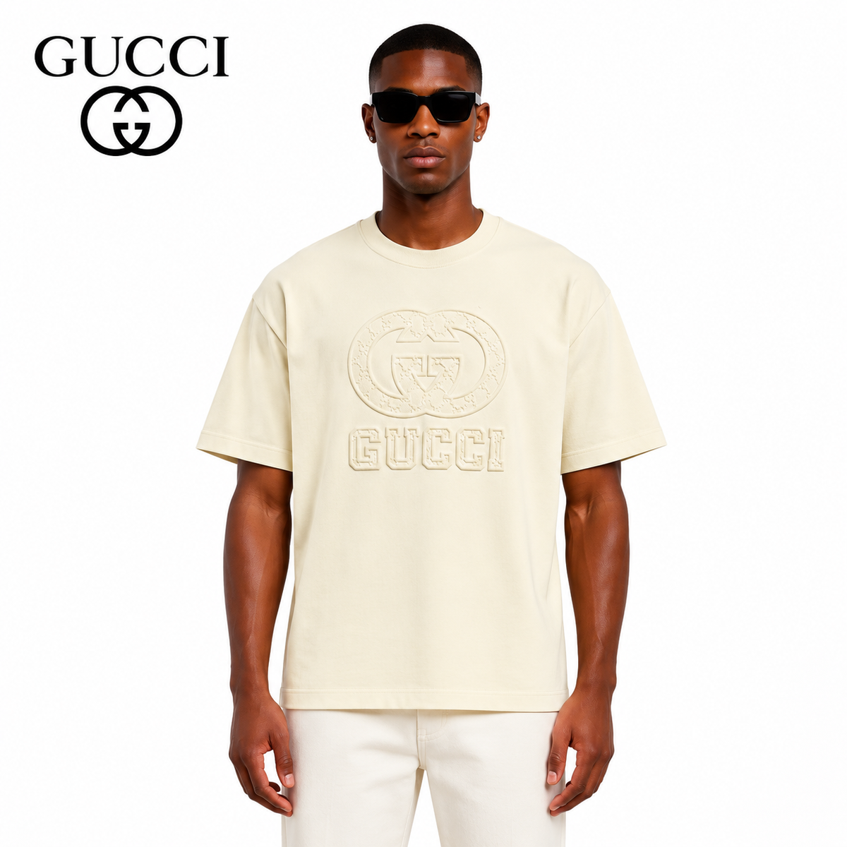 Gucci Double G Embossed Oversized T-Shirt
