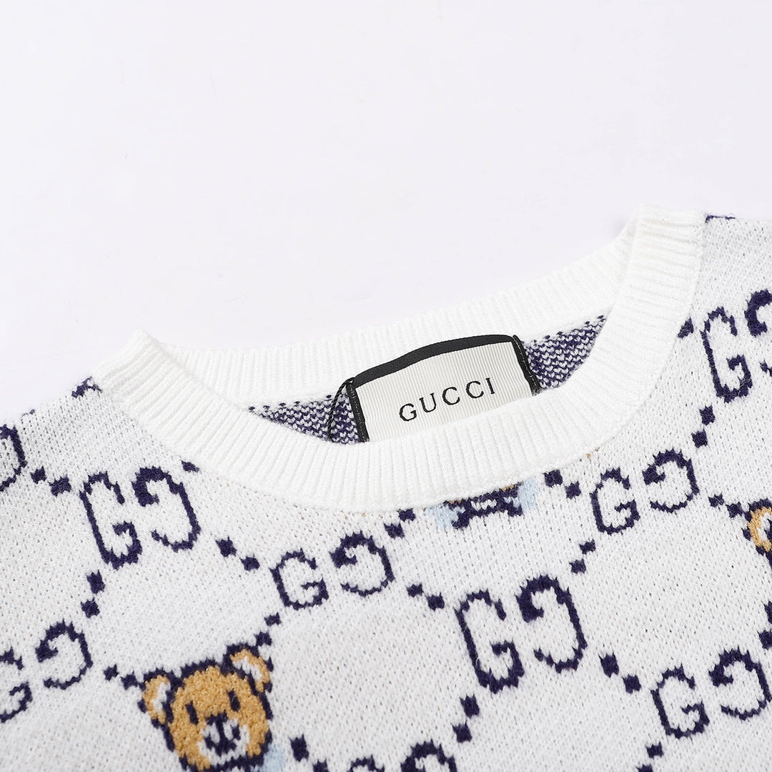 Gucci Unisex 8309 Monogram Bear Crewneck Sweater
