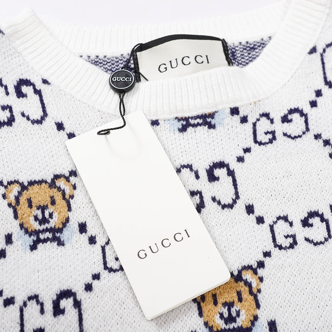 Gucci Unisex 8309 Monogram Bear Crewneck Sweater