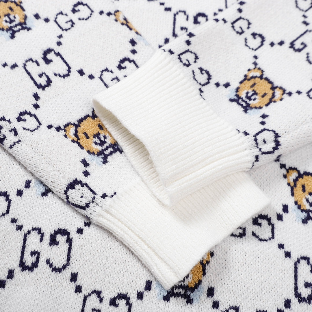 Gucci Unisex 8309 Monogram Bear Crewneck Sweater