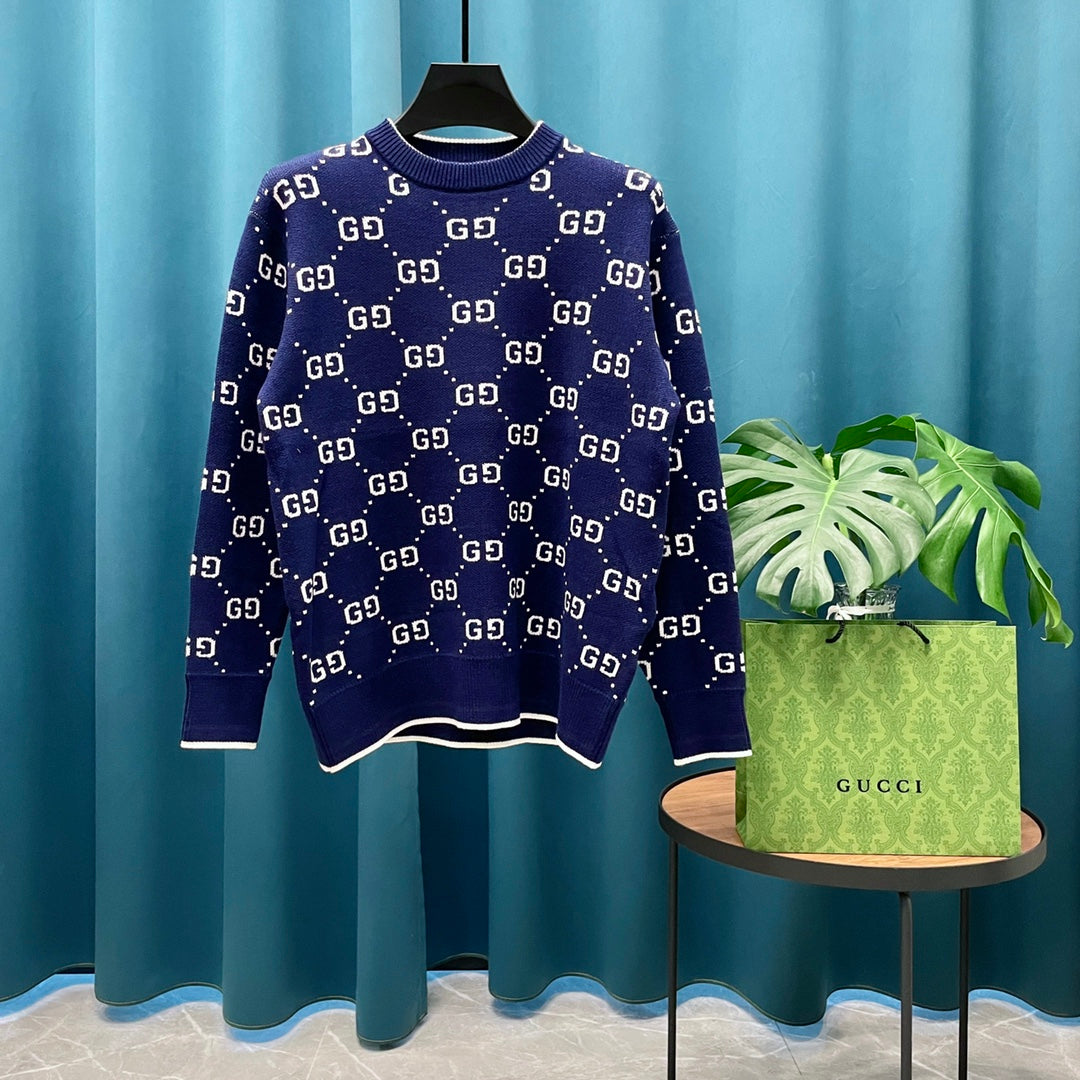 Gucci Unisex Jacquard Crewneck Sweater