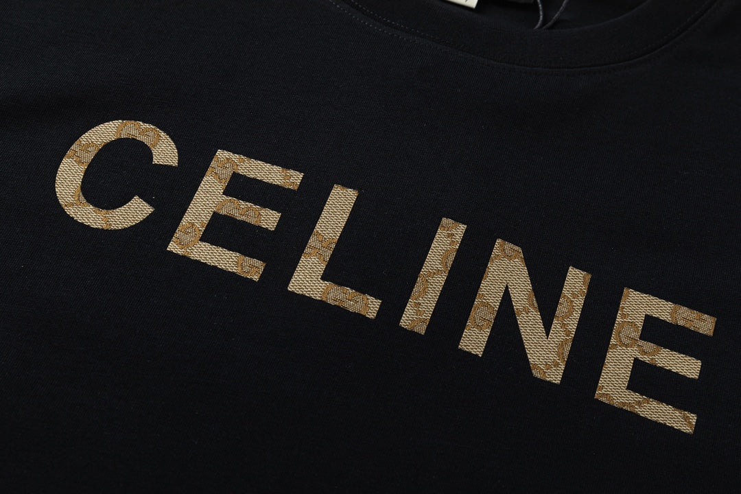 Gucci Celine-Print Distressed Oversized T-Shirt