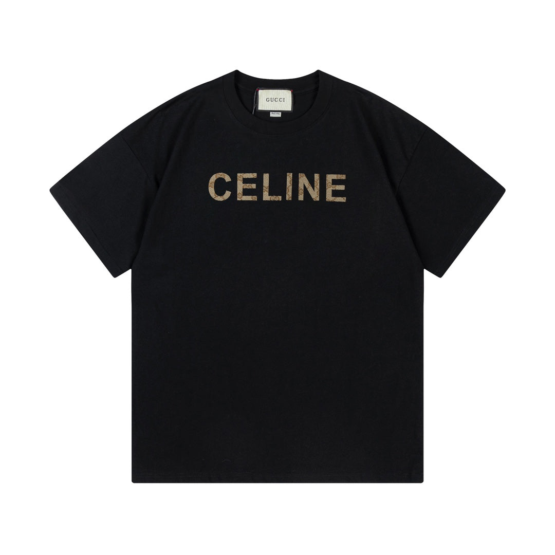 Gucci Celine-Print Distressed Oversized T-Shirt