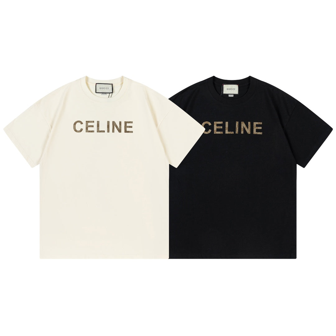 Gucci Celine-Print Distressed Oversized T-Shirt
