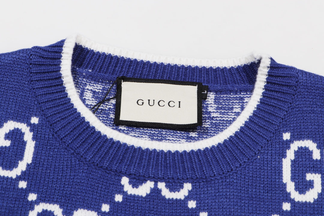 Gucci Unisex Double-G Jacquard Crewneck Sweater