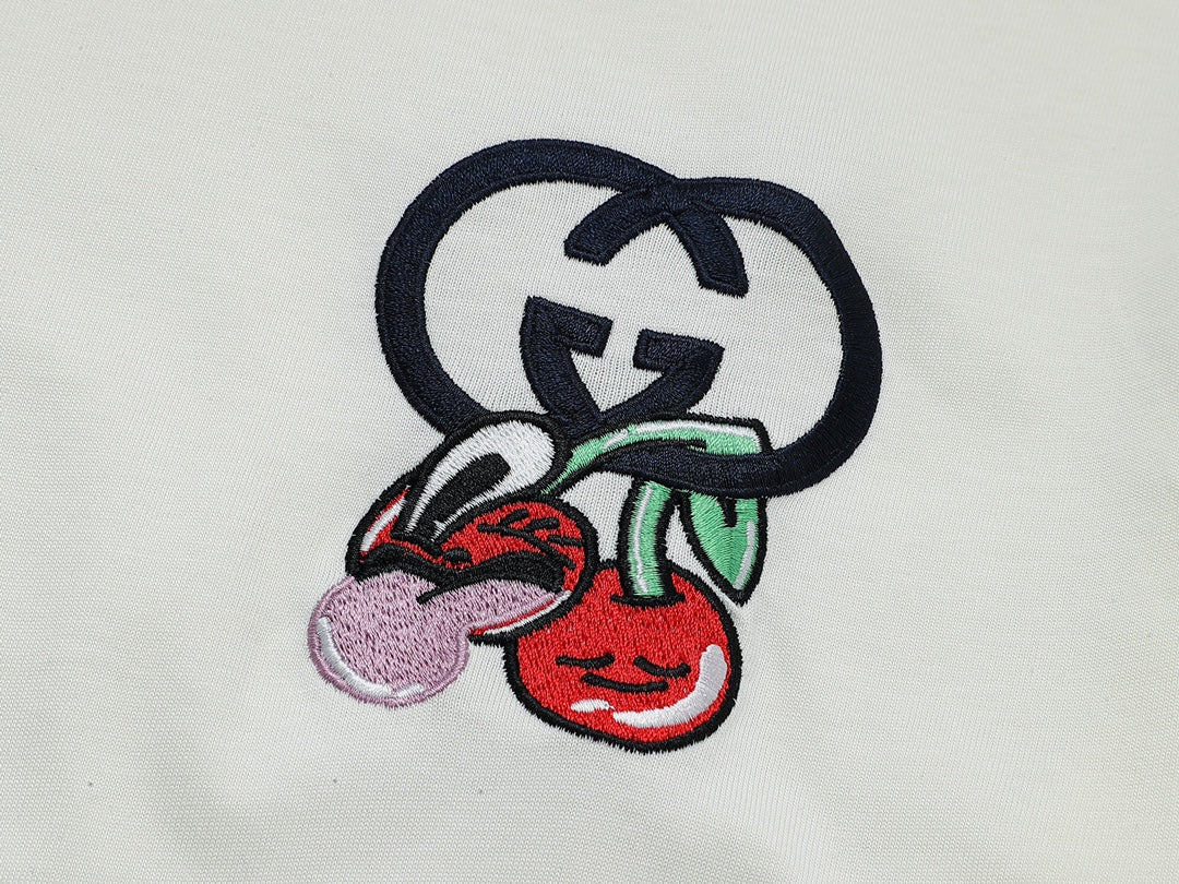 Gucci GG Cherry Embroidered T-Shirt