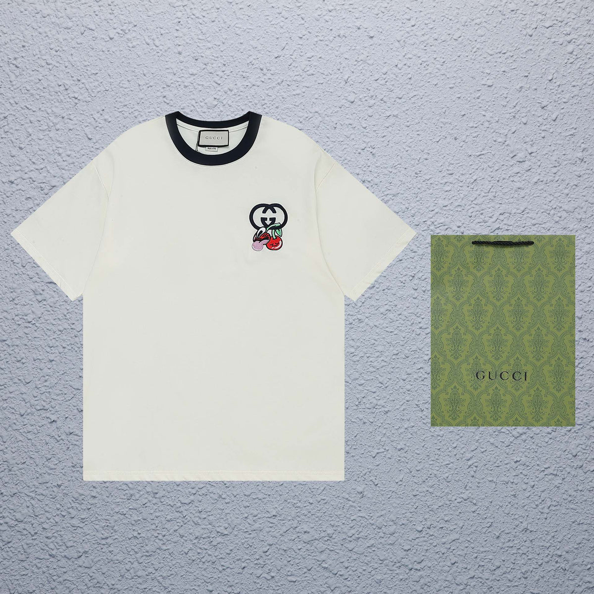 Gucci GG Cherry Embroidered T-Shirt
