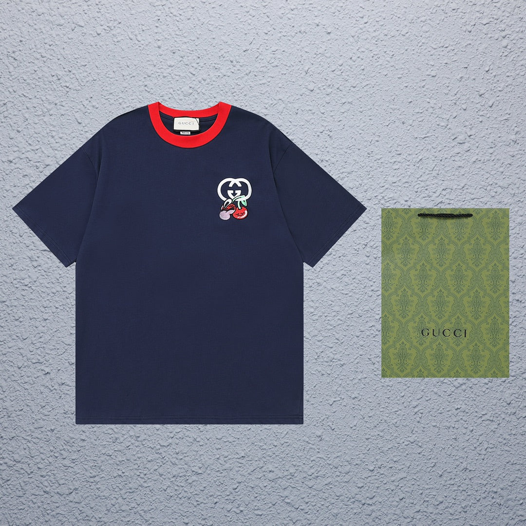 Gucci GG Cherry Embroidered T-Shirt
