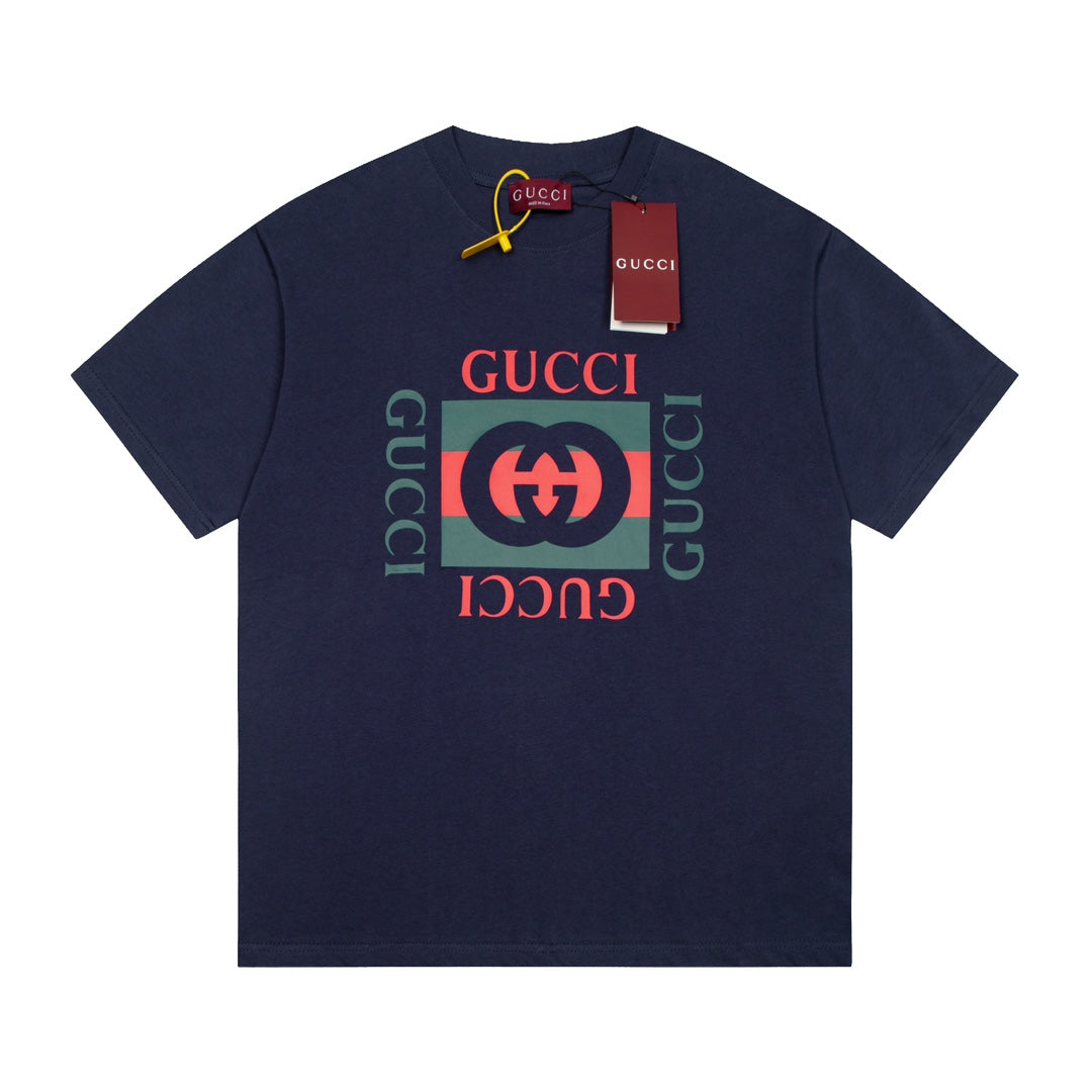 Gucci Double G Interlocking Logo Graphic T-Shirt