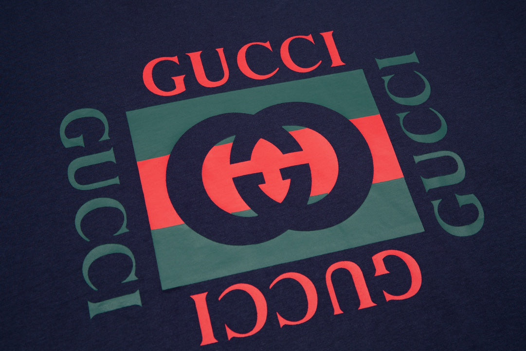 Gucci Double G Interlocking Logo Graphic T-Shirt