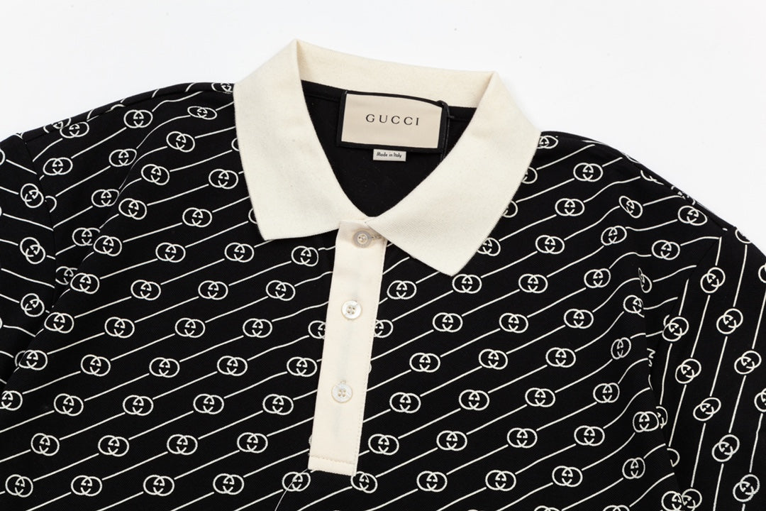 Gucci GG Monogram All-Over Print Polo Shirt