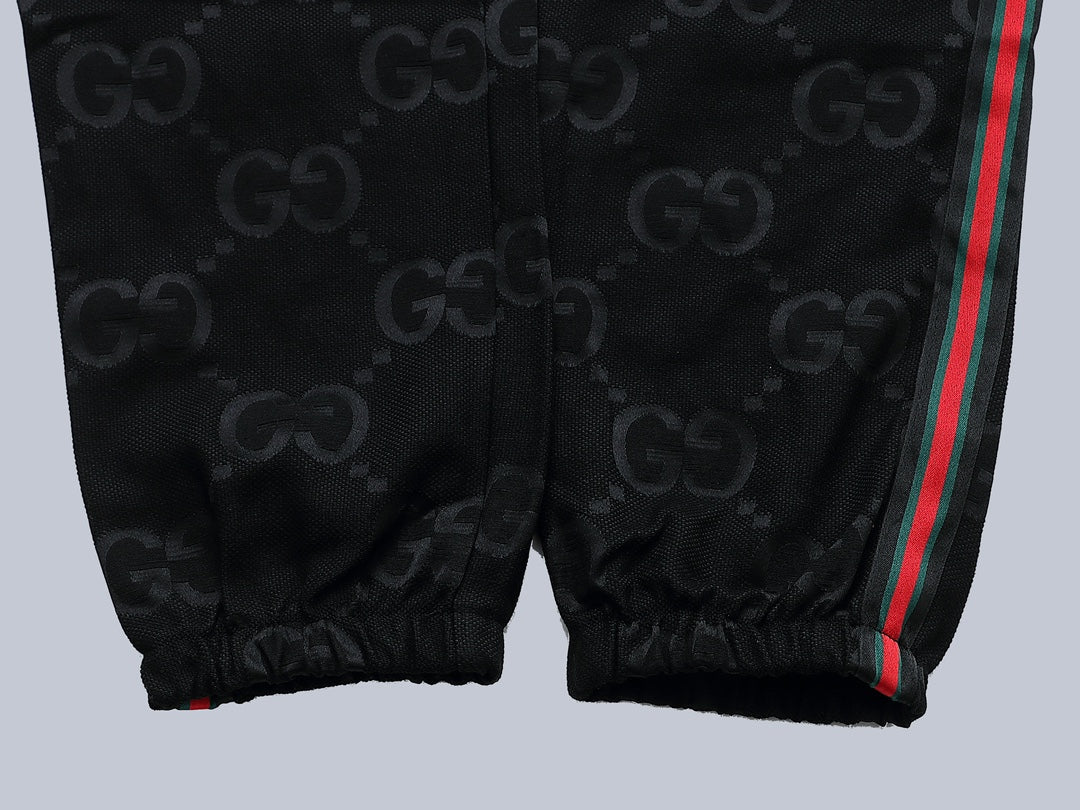 Gucci GG Monogram Track Pants with Web Stripe