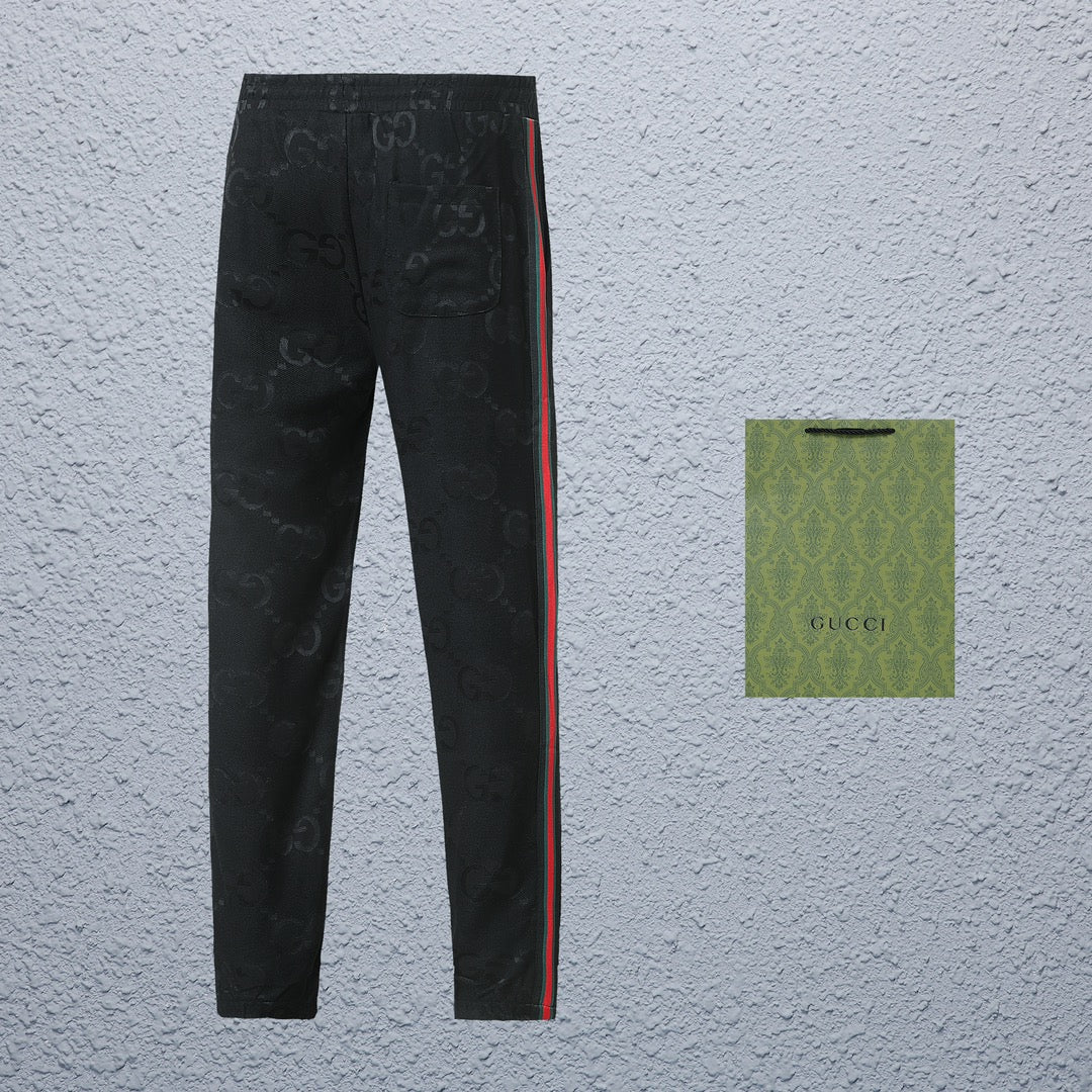 Gucci GG Monogram Track Pants with Web Stripe