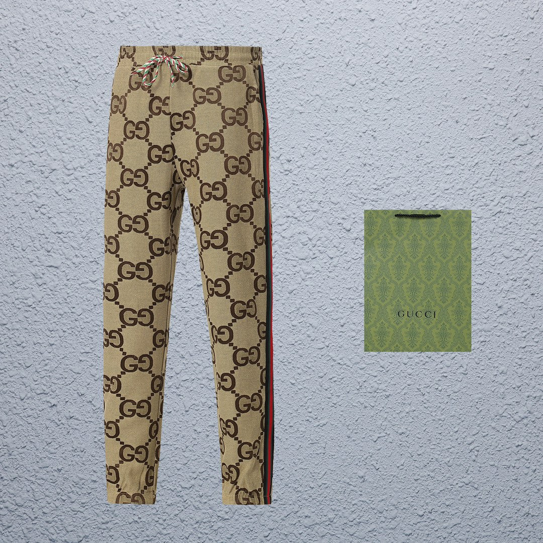 Gucci GG Monogram Signature Track Pants with Web Stripe