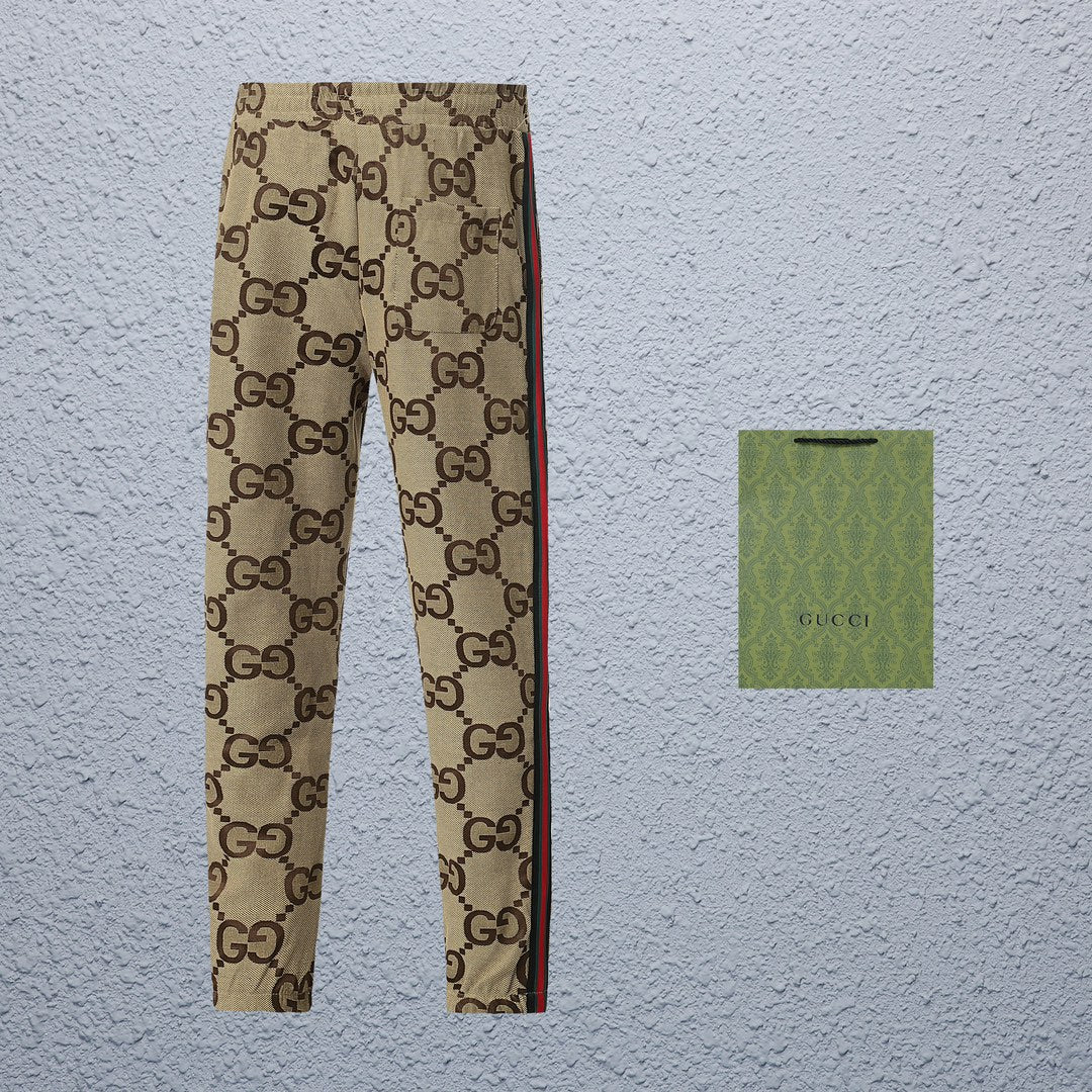 Gucci GG Monogram Signature Track Pants with Web Stripe