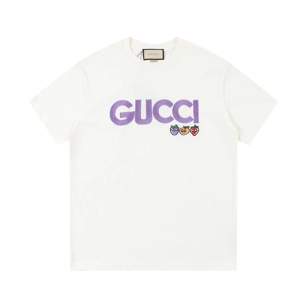 Gucci Logo Fruit Embroidery T-Shirt