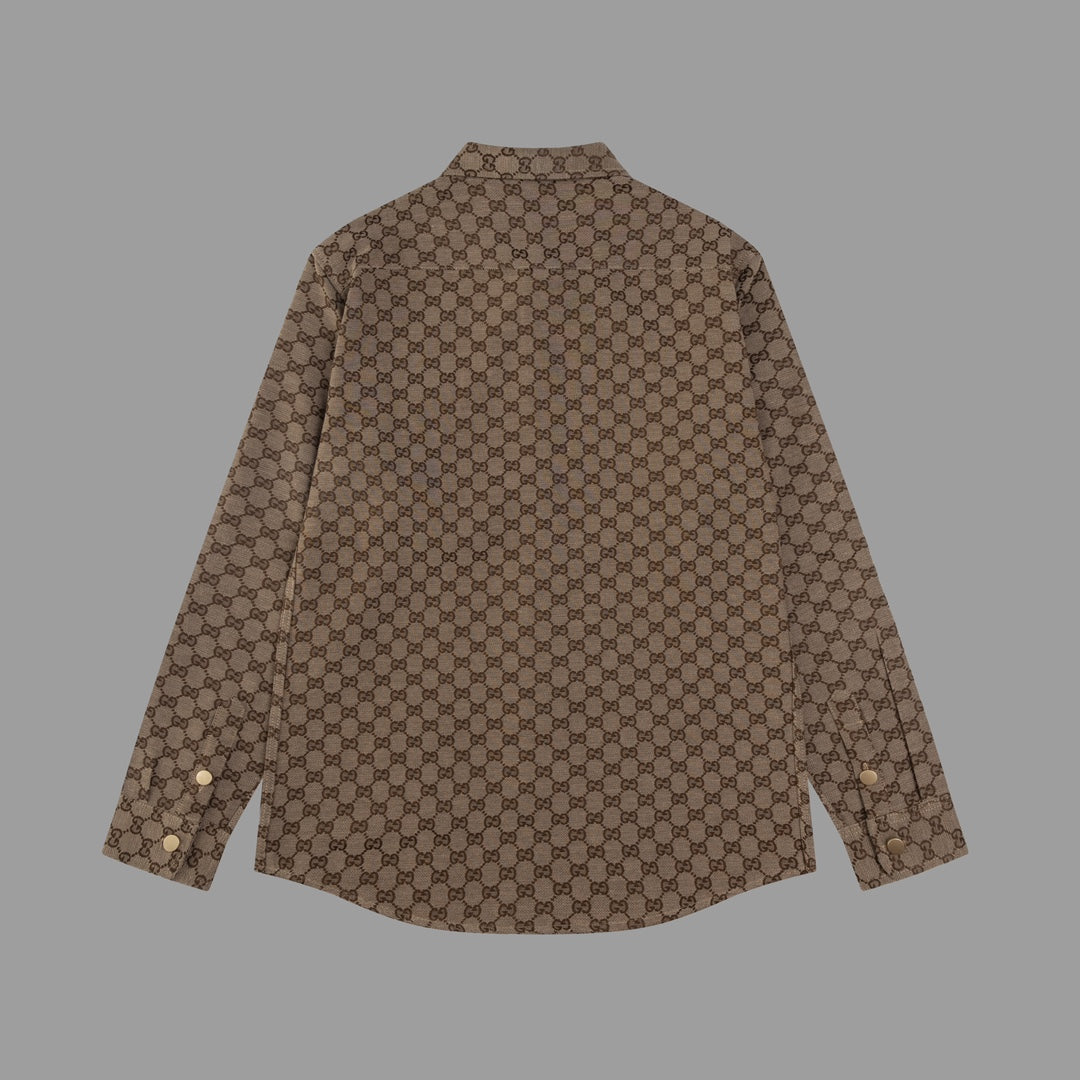 Gucci Signature GG Monogram Long Sleeve Shirt