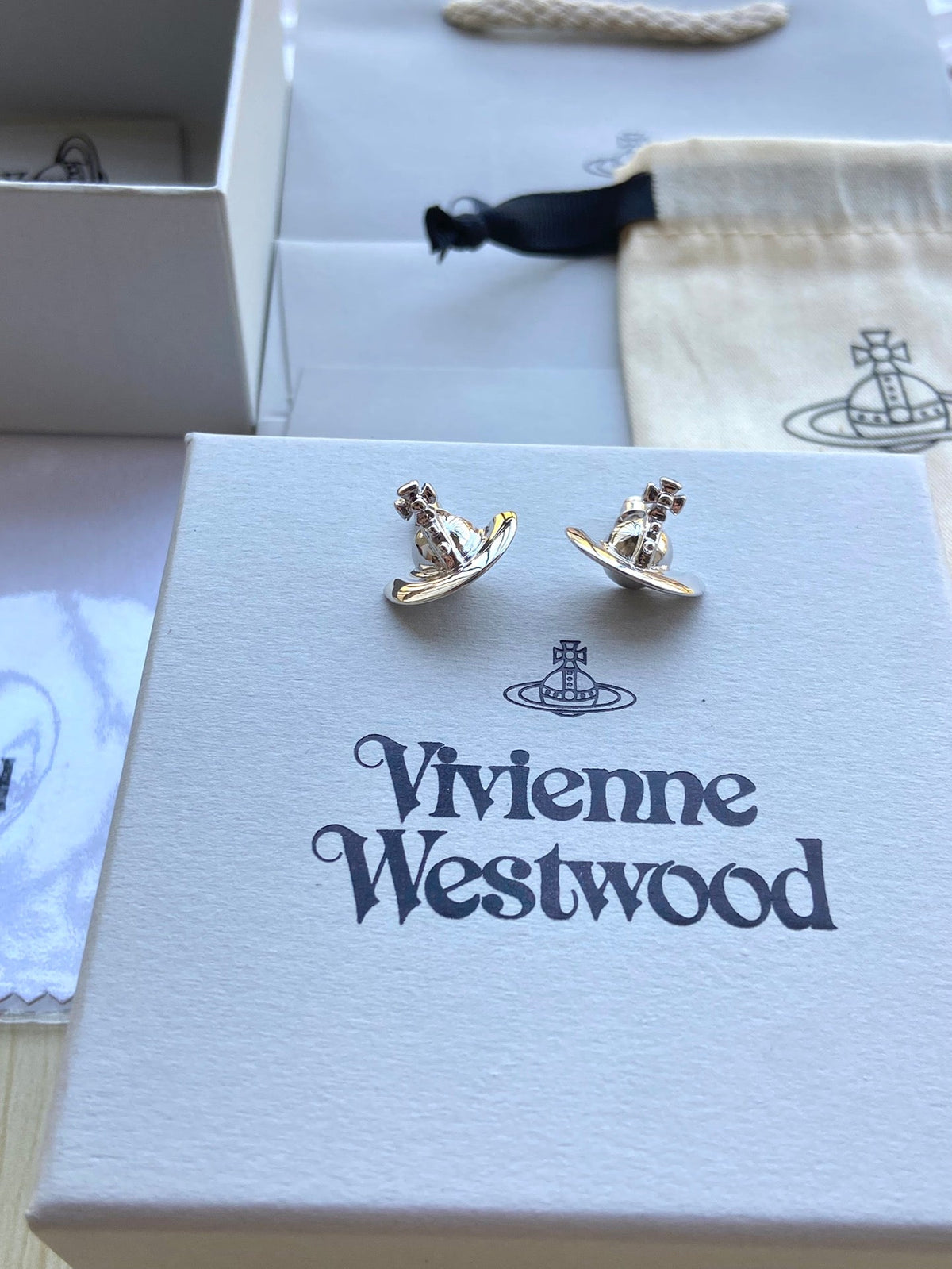 Vivienne Westwood Planet Stud Earrings