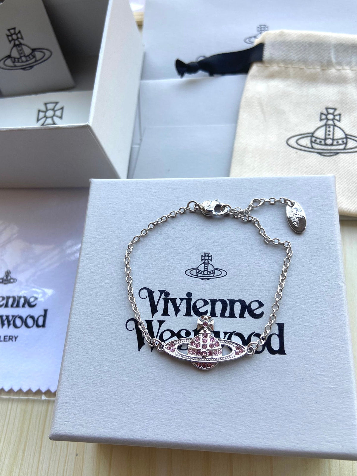 Vivienne Westwood 2026 Saturn Full-Rhinestone Bracelet