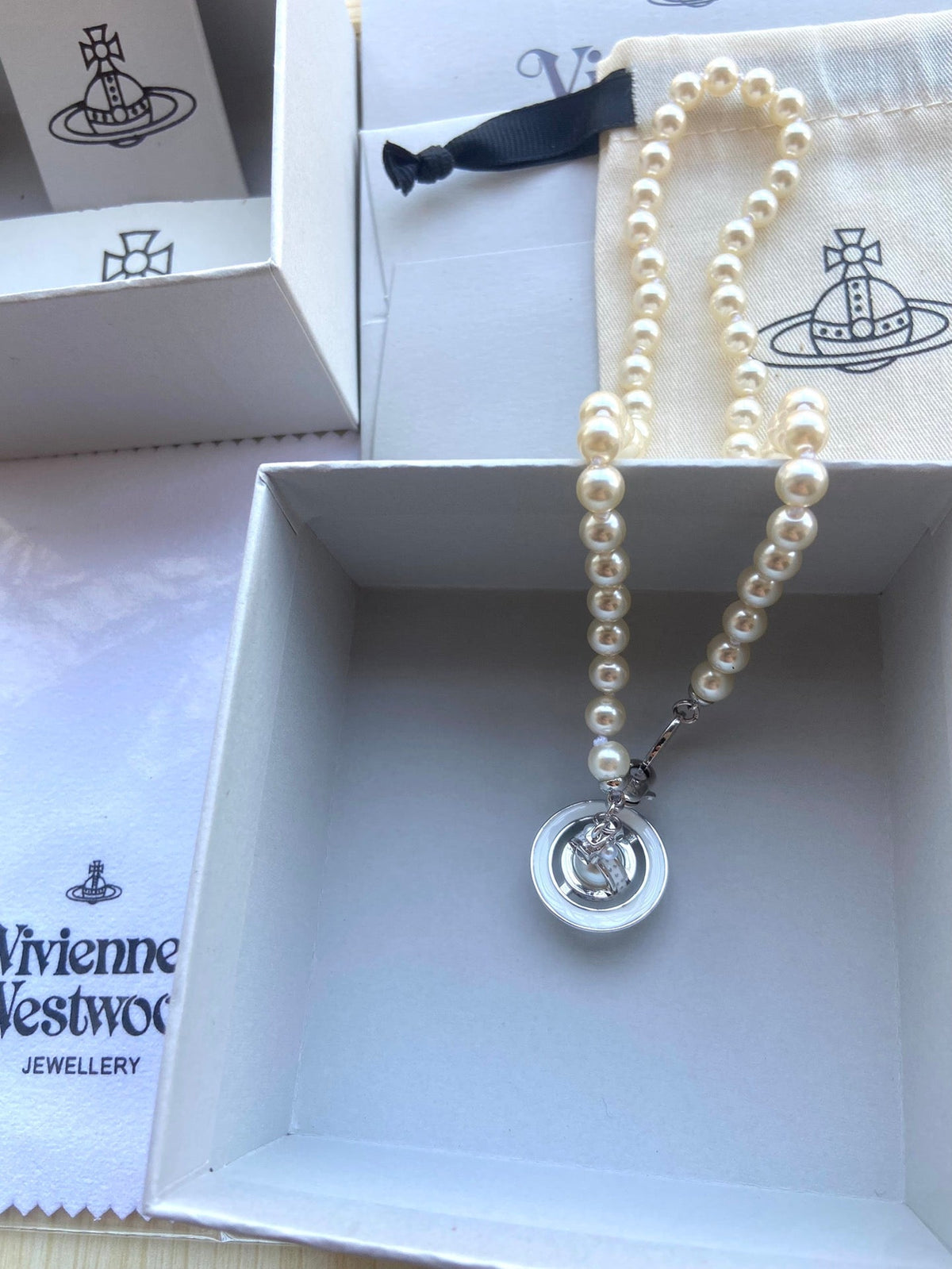 Vivienne Westwood 2026 Crystal Ball & Pearl Necklace