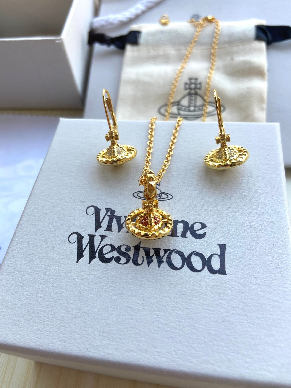 Vivienne Westwood 2026 Planet Necklace & Earring Set (2-Piece)